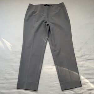LAFAYETTE 148 Stanton Ankle Pants Gray SIZE 12 Side Zip Mid Rise